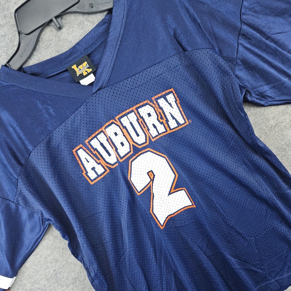 IK Apparel Auburn Tigers Jersey Kids Blue XL 18-20 Football Mesh Number 2 USA